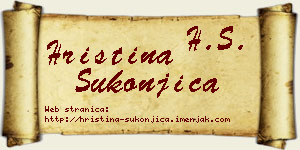 Hristina Sukonjica vizit kartica